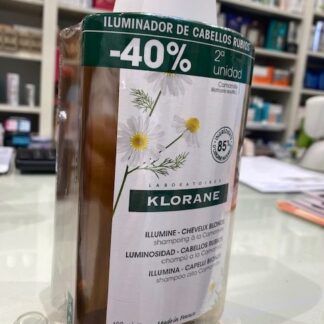 KLORANE REFLEJOS RUBIOS CHAMPÚ A LA CAMOMILA 400ML 2ª unidad al 40% CN:049154