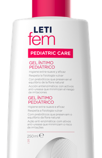 LETIfem Gel íntimo pediátrico Especialmente formulado para la higiene íntima diaria pediátrica 250ML. CN:157438