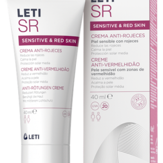LETISR Crema Anti-Rojeces Fórmula indicada para el cuidado diario de la piel sensible con rojeces con factor de protección solar SPF20 y UVA 40ml CN:346872