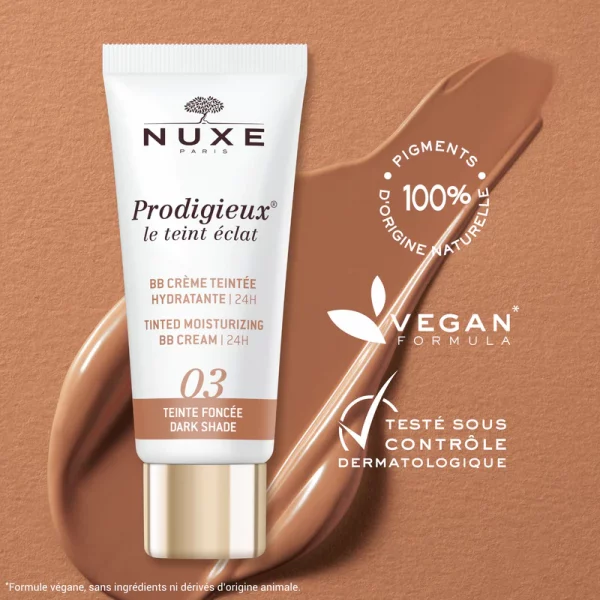 NUXE BB Cream Hidratante con Color - Tono oscuro Nuevo HIDRATA ALISA ILUMINA CN:029844