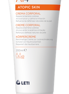 LETIAT4 Crema corporal Crema emoliente reparadora para el cuidado diario de la piel atópica. 2x200ml cn:182958
