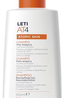 LETIAT4 Champú 250ML Fórmula específica para la higiene diaria del cabello y cuero cabelludo con tendencia atópica. CN:236542