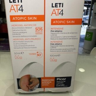 LETI AT4 REPARACION INTENSIVA. HIDROGEL ANTIPICOR 50ML+INTENSIVE PIEL ATOPICA.100ML CN:056768