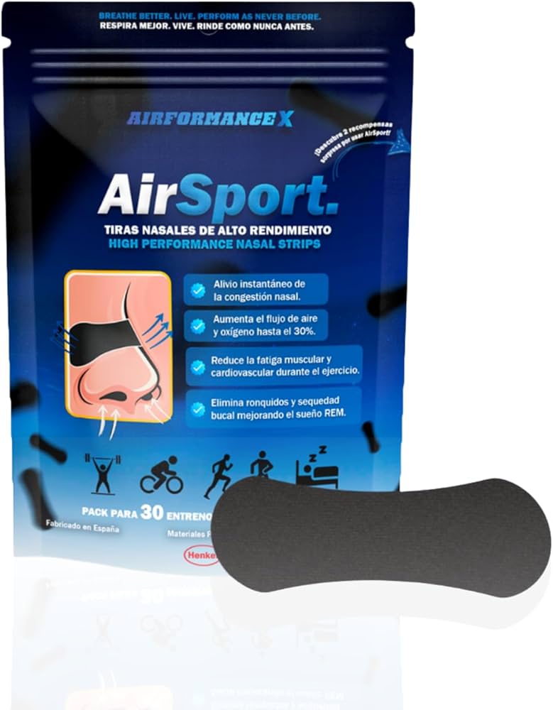 AIR SPORT TIRAS NASALES DE ALTO RENDIMIENTO ANTI-SUDOR CN:050411